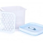 Dóza na potraviny FRESH-ON BOX s priedušnou mriežkou a silikónovým tesnením, 580 ml
