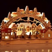 Svietiace zimné mestečko s vnútorným LED osvetlením 45 cm 