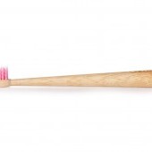 Detská zubná kefka GoEco® BAMBOO z bambusu, s veľmi mäkkými štetinkami, ružová