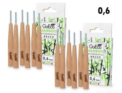 SADA 1+1 | GoEco® BAMBOO | Mezizubní kartáčky 0,6 mm | 12 ks | Z bambusu | Ekologická ústní hygiena 