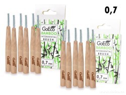 SADA 1+1 | GoEco® BAMBOO | Mezizubní kartáčky 0,7 mm | 12 ks | Z bambusu | Ekologická ústní hygiena 