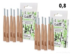 SADA 1+1 | GoEco® BAMBOO | Mezizubní kartáčky 0,8 mm | 12 ks | Z bambusu | Ekologická ústní hygiena 