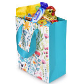 Dárková taška s květinovým motivem z pevného kartonu 