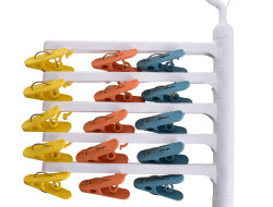Závěsný kolotoč s 15 barevnými kolíčky na prádlo, KOLÍČKOVNÍK 
