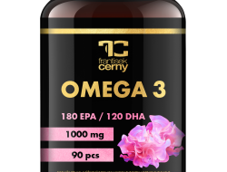 90 kapslí OMEGA 3, 1000 mg, 180 mg EPA, 120 mg DHA, Vitamin E 