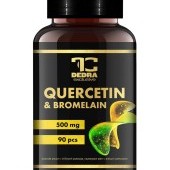 QUERCETIN + BROMELAIN 500 mg | přírodní flavonoid & enzym z ananasu pro vitalitu | imunita & regenerace | 90 kapslí 