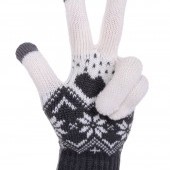 DOTYKOVÉ pletené rukavice šedé