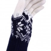 DOTYKOVÉ pletené rukavice tmavo - modré