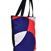 FC ELEGANT Tricolore textilná kabelka / taška s uzatváraním na zips