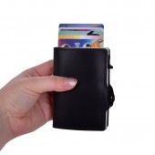 FC SAFE peňaženka na ochranu platobných kariet čierno - strieborná