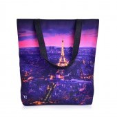 Textilná kabelka / taška FC ELEGANT NIGHT PARIS s uzatváraním na zips