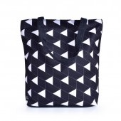 Textilná kabelka / taška FC ELEGANT BLACKk & WHITE s uzatváraním na zips