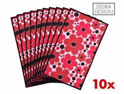 GoEco® NEPAPÍR ultrasavé textilné kuchynské utierky 10 ks červená
