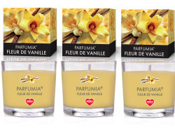 VOTIVNÍ SADA 3ks sójových vonných eko-svíček PARFUMIA®, FLEUR DE VANILLE 
