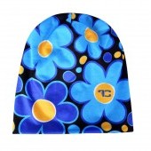FC hrejivá čiapka s podšívkou DAISY FLOWERS modrá