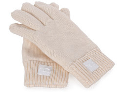 Zimní pletené rukavice s teplou měkkou podšívkou a aplikací loga FC 