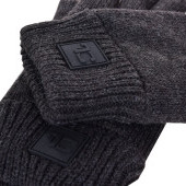 Zimní pletené rukavice s teplou měkkou podšívkou a aplikací loga FC 