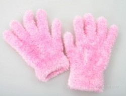 Hebké žinilkovej rukavice - sweet ružové