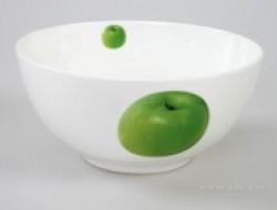 Miska z porcelánu s dekorom jablká