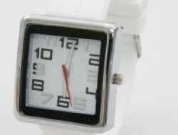 Náramkové hodinky QUARTZ biele so silikónovým pásikom