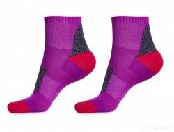 ŠPORTOVÉ ponožky fialovo - červené