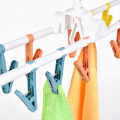 Skládací věšák s 12 barevnými kolíčky na prádlo, KOLÍČKOVNÍK 