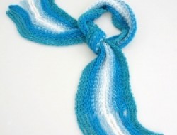 Pletený šál - azúrová-modrá