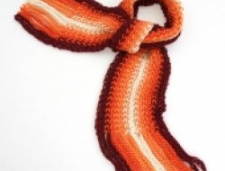 Pletený šál - oranžová
