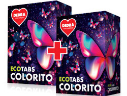 Sada 1+1 EKO tablety na barevné prádlo ECOTABS COLORITO 