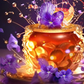 ECO žehlička ve spreji® VIOLETS IN HONEY na vyrovnání skladů a záhybů na oblečení 