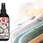 ECO žehlička ve spreji® WHITE COTTON na vyrovnání skladů a záhybů na oblečení 