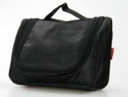 Závesná cestovná XL taška na kozmetiku - čierna