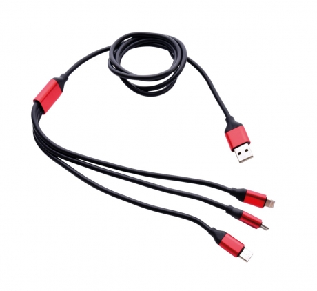 USB kábel s tromi koncovkami