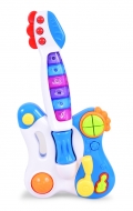 GITARA so svetelnými efektami bielo - modrá GITARA so svetelnými efektami bielo - modrá