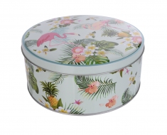 TROPICAL ISLAND kovová dóza priemer 20 cm TROPICAL ISLAND kovová dóza priemer 20 cm