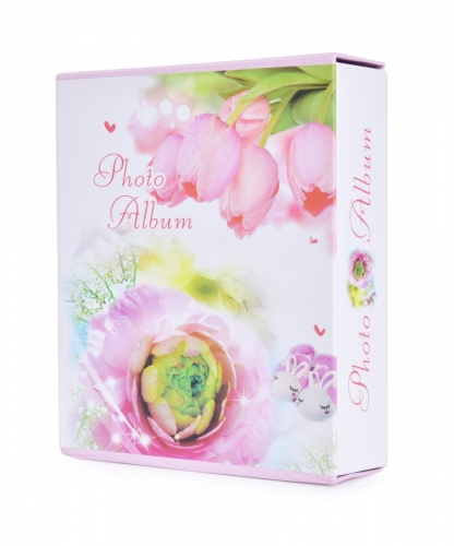 ROMANTIC fotoalbum ružový s tulipánmi