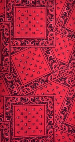 MULTIFUNKČNÁ šatka červená s ornamentami