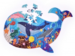 PUZZLE OCEÁN v tvare veľryby PUZZLE OCEÁN v tvare veľryby