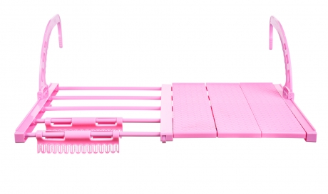 Nastaviteľný sušiak na radiátory, 32 až 60 cm, ružový