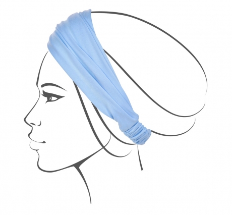 Vrstvená textilná čelenka modrá