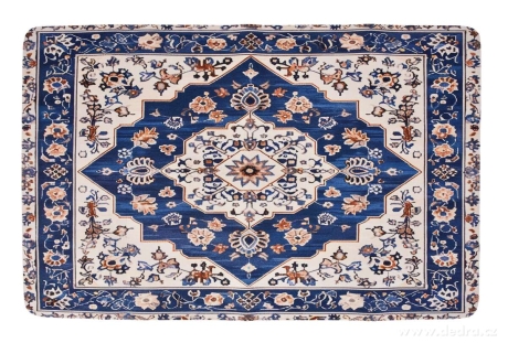SPA | ULTRASAVÁ křemelinová předložka | rychleschnoucí & protiskluzová | 80 × 50 cm | blue ornament 