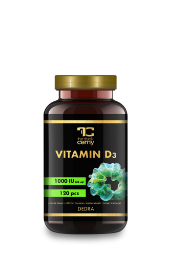 120 kapslí VITAMIN D3, 1000 IU 