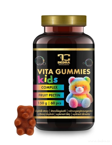 VITA GUMMIES KIDS | Multivitaminoví želé medvídci pro děti | imunita, růst & energie | jablečná příchuť žvýkačky | 60 ks 