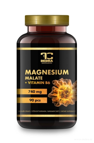 MAGNESIUM MALÁT 740 mg & VITAMIN B6 | energie & proti únavě | 90 kapslí 