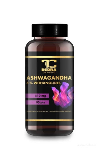 ASHWAGANDHA 510 mg extract 10:1 (5 % withanolidů) | indický ženšen pro rovnováhu těla i mysli | 90 kapslí 