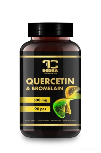 QUERCETIN + BROMELAIN 500 mg | přírodní flavonoid & enzym z ananasu pro vitalitu | imunita & regenerace | 90 kapslí 