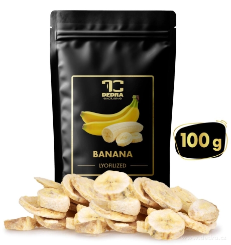 KŘUPAVÉ BANÁNY | lyofilizované plátky, ovoce sušené mrazem | 100 g 