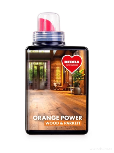 ORANGE POWER WOOD & PARKETT | Ekologický koncentrát na mytí dřevěných a plovoucích podlah | 500 ml | 25 mytí 
