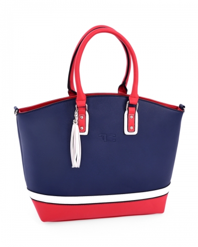 TRINITY kabelka červeno - modrá