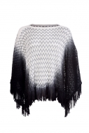 CARMIN ombré pončo black CARMIN ombré pončo black